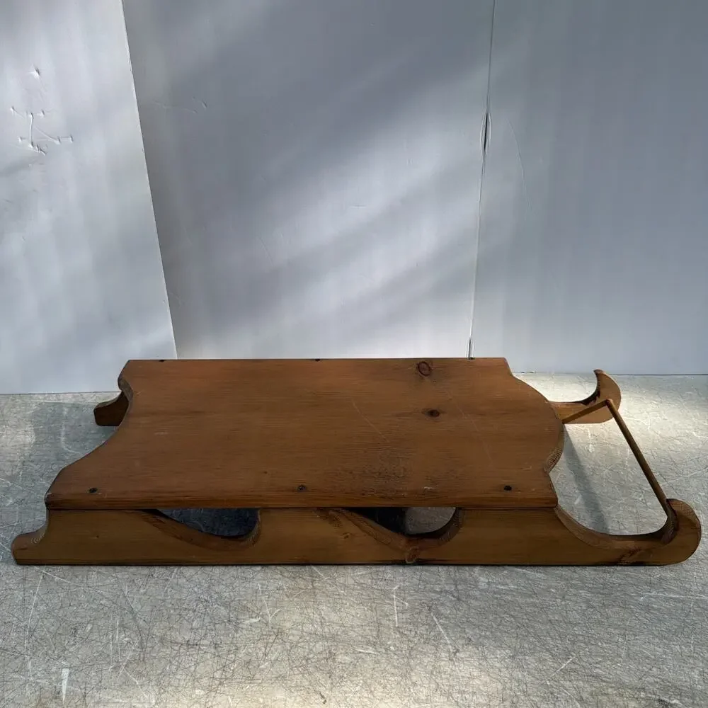 Wood Sled Primitive Rustic Vintage Sleigh 30 x 11 x 4 Christmas Decoration Gift